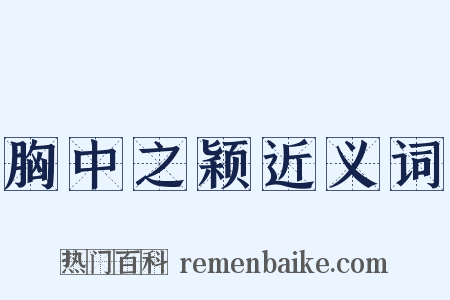 胸中之颖近义词是什么意思的图片